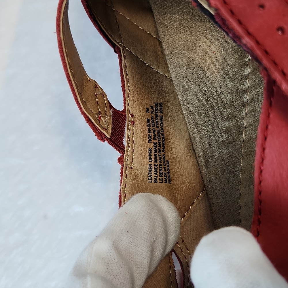 Earth Origins Rapid Teddy Leather Walking Loafer Cushioned Red Size 7 - Picture 10 of 12